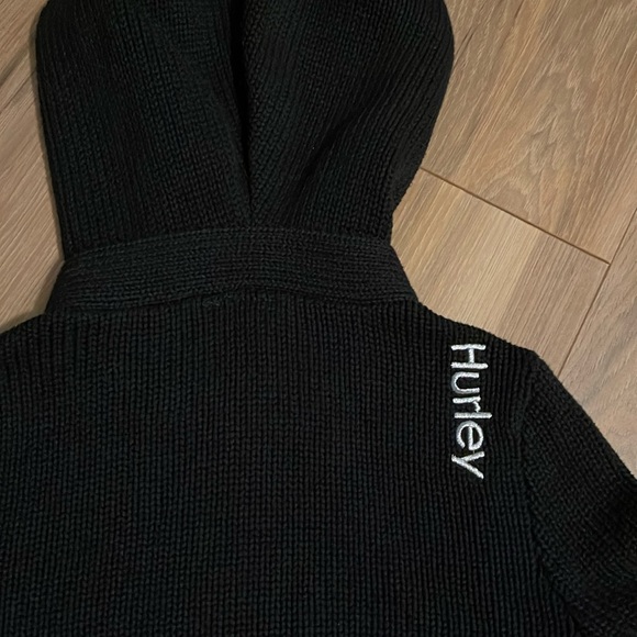 Hurley Knit Zipup Hoodie Sweater -Black - Picture 2 of 16